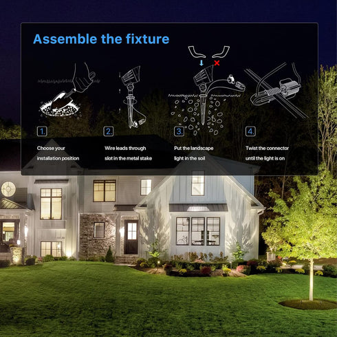 5W 2700K GOODSMANN Low Voltage Spotlights Landscape Lighting LED Outdoor Floodlights Warm White Replaceable LED Outside