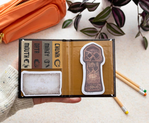 The Goonies "Never Say Die" Treasure Map Sticky Note and Tab Box Set, Notepad Stationery for School Supplies