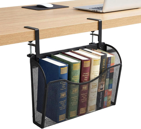 kenaeooe Under Desk Drawer Clamp On Mesh Metal Desk Side Storage Hanging Organizer