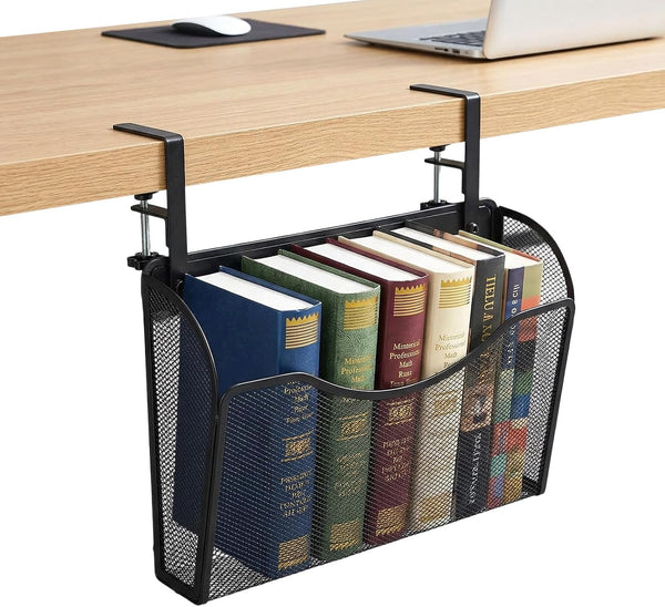 kenaeooe Under Desk Drawer Clamp On Mesh Metal Desk Side Storage Hanging Organizer
