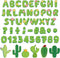 Whaline 110Pcs Cactus Classroom Decor - Cactus Letter Alphabet Number Cut-Outs for DIY Projects