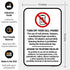 12x18 Inches, 55 Turn Off Your Cell Phone The use of Cell Phones beepers Unauthorized Tape recorders Sign, mil Thick