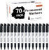 Shuttle Art Permanent Markers, 70 Pack Black Permanent Marker set,Fine Point, Works