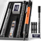 Nicpro 1.3 mm Mechanical Pencils Set - Black & Colors, Eraser, Weatherproof Metal Heavy Duty Carpenter Pencil