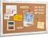 White Cork Board Bulletin Board, 24" x 18" Wooden Framed, Decorative Hanging Pin Board for Office Home School