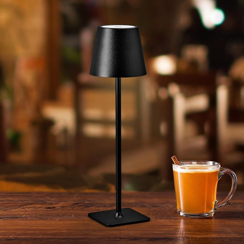 15-Inch 3 Dimming, 48 1200mAh Elements Rechargeable LED Metal Lamp with Touch Control - Light Colors, Stepless LED