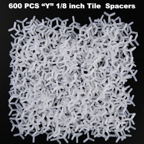 Cosmos 600 Pcs 1/8’’ 3mm Tile Spacers for Ceramic Wall Floor Tile Installation, Wall Plastic Tiling Tools (Y-Shape)