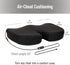 4 Settings Mind Reader Heated Memory Foam Seat Cushion with Air-Cloud Support, Slim Ergonomic Cushion with Heat Timer
