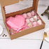 20-Pack Bakery Boxes with Window: 12" x 8" x 2.5" Cookie Boxes for Muffins and Pastries (Brown)