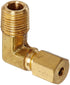 Anderson Metals 50069 Brass Compression Tube Fitting, 90 Degree Elbow