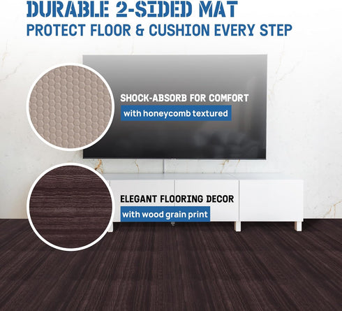 Yes4All 11,22,32 EVA Interlocking Mats, Puzzle Floor Tiles, Foam Floor Padding with Border for Furniture, Home Space