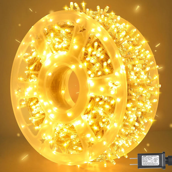 weillsnow 164 FT 500 LED Christmas Lights Outdoor, Waterproof Christmas Fairy Lights with