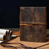 LEATHER VILLAGE Leather Bound Journal, Writing Notebook for Men Women, 300 Kraft Pages, Handmade, Rustic Brown