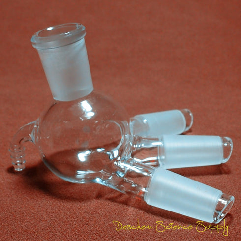 24/40 Cow-Shaped Glass Distillation Receiver Adapter for Lab Use