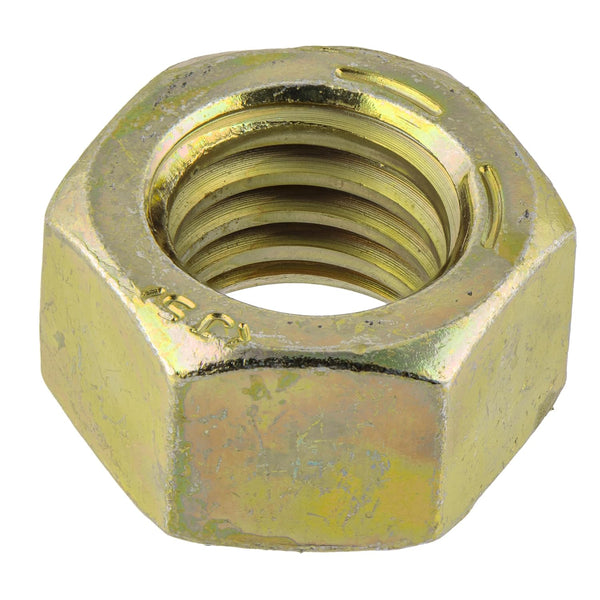 MAKERS BOLT 1/4"-20 (100 Pack) Grade 8 Hex Nut, Coarse Thread, Yellow Zinc by