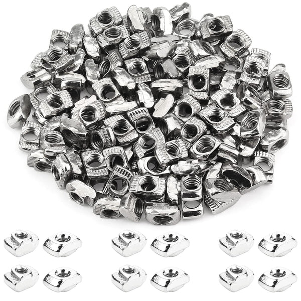 HELIFOUNER 100 Pieces 2020 Series M5 T Nuts, M5 T Slot Nuts for