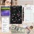 Server Books for Waitress Waiter with Zipper Pocket, Skull Gothic Leather Server Pads Waitstaff Organizer Guest Check