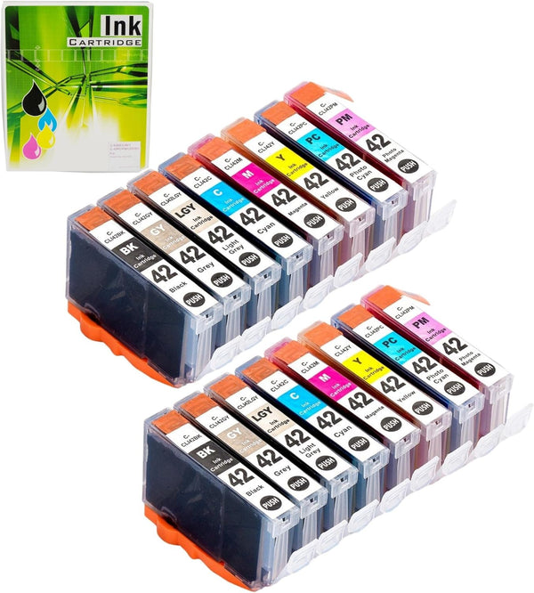 NEXTPAGE CLI 42 Ink Cartridges Replacement for Canon CLI-42, Compatible with Pro-100 Printer, 8 Colors, 2 Set, 16 PCS