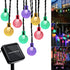 Galavasen Outdoor Solar String Lights, 46FT 66LED 8Modes Crystal Color Solar Powered Christmas