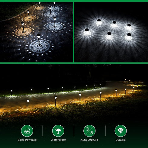 Waterproof-10 Pack, 12 URAGO Super Bright Solar Lights Outdoor Dusk to Dawn Up to Hrs Solar Powered Outdoor Pathway