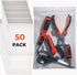 50 Pack Heavy Duty Zip Bags 3"x4", 6mil Thick Resealable Poly Bags for Storing Tools with Sharp Edges