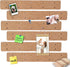 Brown Felt Pin Boards Memo Board with 20 Wooden Dowel Pins, Self-Adhesive Cork Board for Walls Home Office Decor, 6 Pack