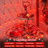 66ft 200 8 YEGUO LED String Lights Outdoor Waterproof, Red Christmas Lights Indoor, Twinkle Christmas Tree Lights Plug