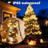 4 Pack 10M 400LED 8 IP65 Solar Christmas Lights Outdoor, Total Solar String Lights for Outside, Modes Waterproof