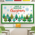 Christmas Bulletin Board Decorations - Xmas Tree Paper Cutouts, Holiday Blackboard Border Kit for School Decor