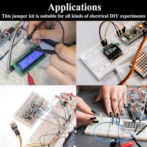 560Pcs Jumper Wire Kit Solderless Flexible Breadboard with 65Pcs Jumper Wires, Tweezers & Plastic Box