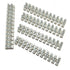 (5 Pack) 12 Position / 24 Contact Terminal Block Barrier Strip, Dual Row with Screw Connector 30 Amp