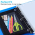 Sooez 2 Pack Pencil Pouch for 3 Ring Binder, Fabric Binder Pouch with 2 Pockets, Zipper Pencil Cases