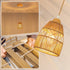 Boho Rattan Pendant Light Kitchen Island,Farmhouse Chandeliers Adjustable Height Hanging lamp for Dining Room,Small