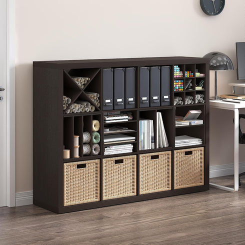 9-Compartment Furinno Cubicle Cube Insert, Cube Organizer, Geometric Shelf Accessory, Fits into Furinno Triple Thick