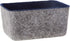 Three by Three Seattle Felt Storage Bin 6x4x2.5 Inch for Office, Craft Room, Living Room, Bedroom (Navy)