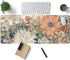 Japanese Minimalist Floral Desk Mat, Aesthetic Flowers XL Large Extended Gaming Mouse Pad for Office Decor (31.5x11.8