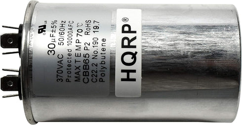 HQRP 30uF 370V Run Capacitor for AC Electric Motor Start HVAC Blower Compressor Pump 30MFD CBB65