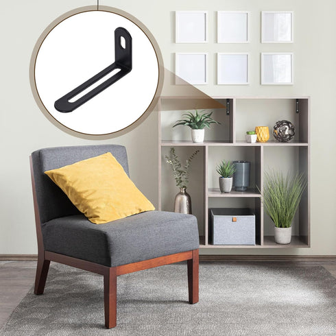 20Pcs 0.9" 2.1" 0.6" 90 uxcell Adjustable L-Shape Corner Brace, x x Metal Slotted Degree Right Angle Corner Shelf