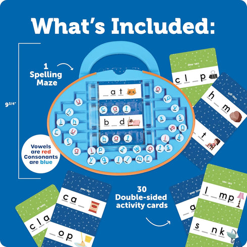 Learning Resources Skill Builders Spelling Maze, Learn to Read, Alphabet Flash Cards, Word Sequence Board Game