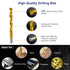 Metric 230 Pieces Titanium Twist Drill Bit Set, 135° Tip High Speed Steel, Ideal for Wood, Cast Iron, and Plastic