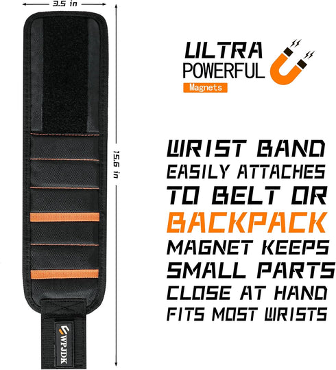 Magnetic Wristband for Holding Screws - Drilling Bits, Nails, Stocking Stuffers Gifts for Men, Father's Day Gift