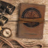 Leather Bound Journal for Men and Women, Handmade Gift Set with Nautical Compass Embossed Journal and Stylish Pen