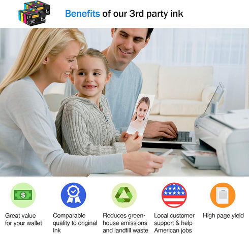 Cartlee Set of 8 Compatible 711 711XL High Yield Ink Cartridges for HP Designjet T120 T520 Printers