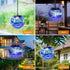 VCUTEKA Solar Chandelier Outdoor, Hanging Glass Solar Light with Hook Up, Garden Lanterns Decor for Yard, Tree
