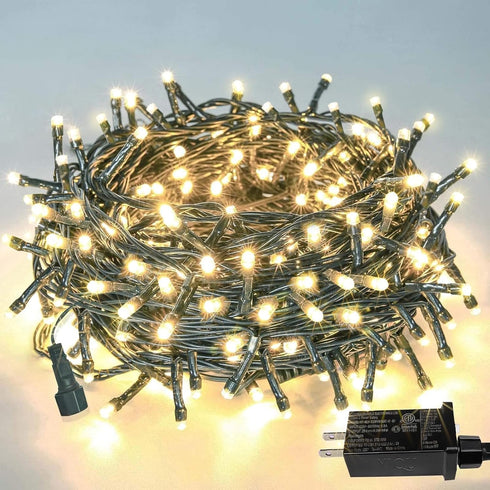 33 FT 100 LED Christmas String Lights Indoor Outdoor, Memory Function &