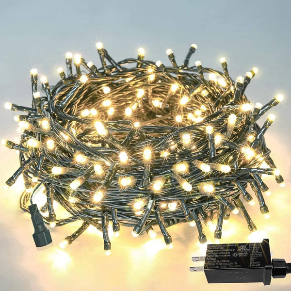 33 FT 100 LED Christmas String Lights Indoor Outdoor, Memory Function &