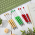 Whaline 24Pcs Beadable Ballpoint Pens in Red, Green, Gold, Retractable Gel Ink with Extra Refills for Xmas DIY Supplies