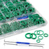 595 Pcs Metric and SAE Air Conditioning O-Ring Kit for Automotive A/C and Plumbing Seal Repairs