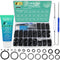 1140 Pcs Faucet O-Ring Assortment Kit with Food Grade Silicone Grease for Pressure Washer Seal Repair