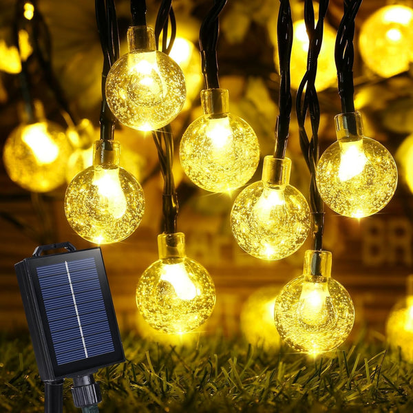 Solar String Lights Outdoor Waterproof, 1 Pack 50 LED 2.3CM 23 FT